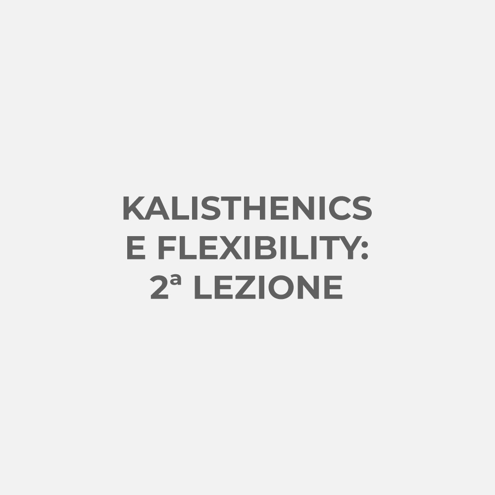 KALISTHENICS E FLEXIBILITY: 2ยช LEZIONE
